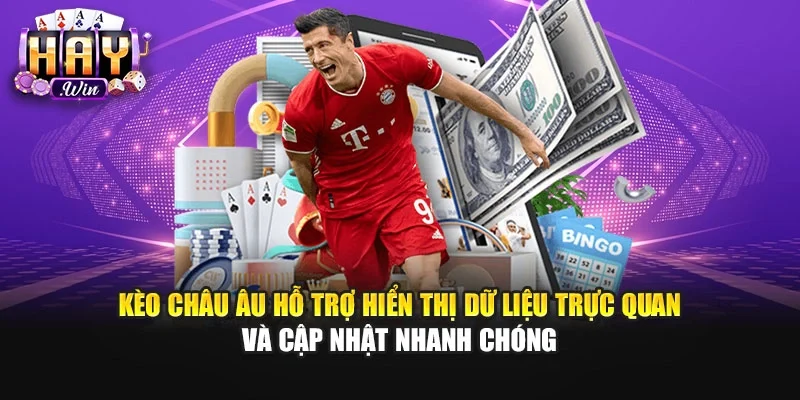 Kèo châu Âu hỗ trợ hiển thị dữ liệu trực quan và cập nhật nhanh chóng